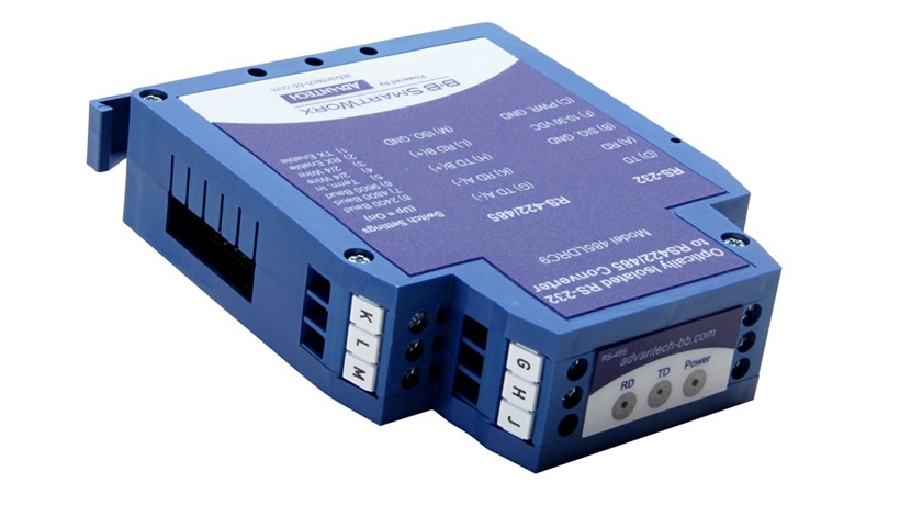 Serial Converter, RS-232 to RS-422/485, Isolated, Ind. DIN