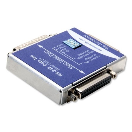 Serial Data Tap, RS-232, DB25 M to DB25 F plus DB25 F Monitor