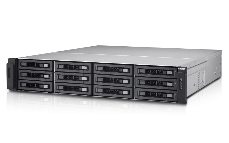 12-bay 12Gbps SAS-enabled high-performance NAS/iSCSI/IP-SAN unified storage with dual built-in 10GbE ports