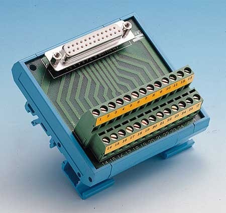  DB25 DIN-rail Wiring Board