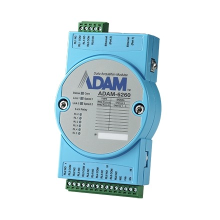 6Relay IoT Modbus/SNMP/MQTT 2Ports Ethernet Remote I/O