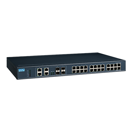 24GE+4G Combo Unmanaged Ethernet Switch, 19" Rackmount, -40~75℃