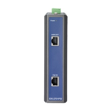 1GE PoE Splitter, IEEE802.3af, 44~57VDC, -40~75℃
