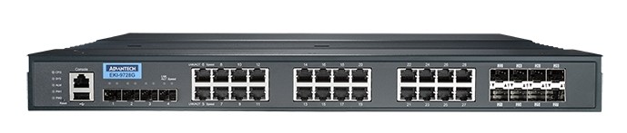 4 x 10GbE + 16GE + 8GE Combo L3 Managed Ethernet Switch, -40~85℃