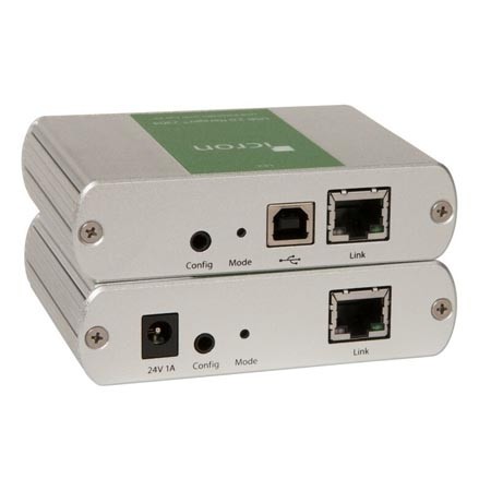 USB Extender, 4 Port, USB 2.0 over CAT 5e, 100m, EU Power Supply