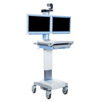Telehealth cart: Highly integrated computer and power cart solution for telehealth applications