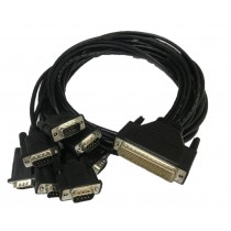 1m Male DB-78 to 8x Male DB-9 Cable