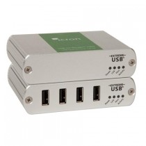 USB Extender, 4 Port, USB 2.0 over CAT 5e, 100m, UK Power Supply