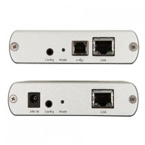 USB Extender, 4 Port, USB 2.0 over Gigabit LAN, 100m, US Power Supply