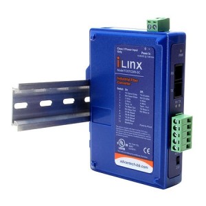 Serial Converter, RS-232/422/485 TB to SM Fiber SC, Ind. DIN, C1D2