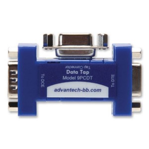 Data Tap, RS-232, DB9 M to DB9 F plus DB9 F Monitor
