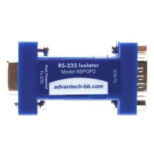Serial Isolator, RS-232 Data Signals, DB9 F, DB9 M, Port Powered