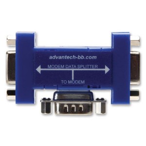 Serial Splitter, RS-232 MODEM, DB9 M and 2 x DB9 F
