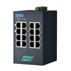 16FE Managed Ethernet Switch support PROFINET, -40~75℃