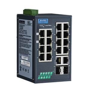 16FE+2G Combo Managed Ethernet Switch support PROFINET, -40~75℃