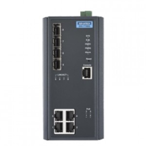 4FE PoE and 4G SFP Managed Ethernet Switch, IEEE802.3af/at, 46~57VDC
