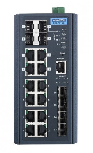 8GE+4SFP+4G Combo port Managed Redundant Industrial Switch