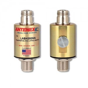 Lightning Arrestor - 0 to 1 GHz, 5000 A Protection, Bulkhead Pass-through