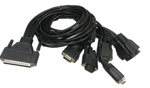 1m Male DB-62 to 8x Male DB-9 Cable