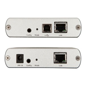 USB Extender, 4 Port, USB 2.0 over Gigabit LAN, 100m, US Power Supply